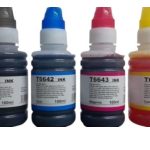 Botella de Tinta T664 Serie Negra, Cyan, Magenta y Amarilla
