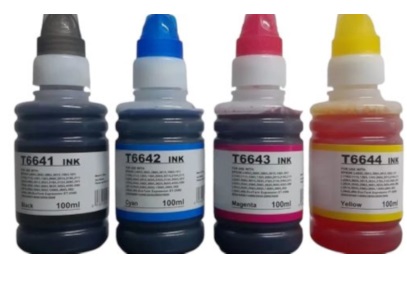 Botella de Tinta T664 Serie Negra, Cyan, Magenta y Amarilla