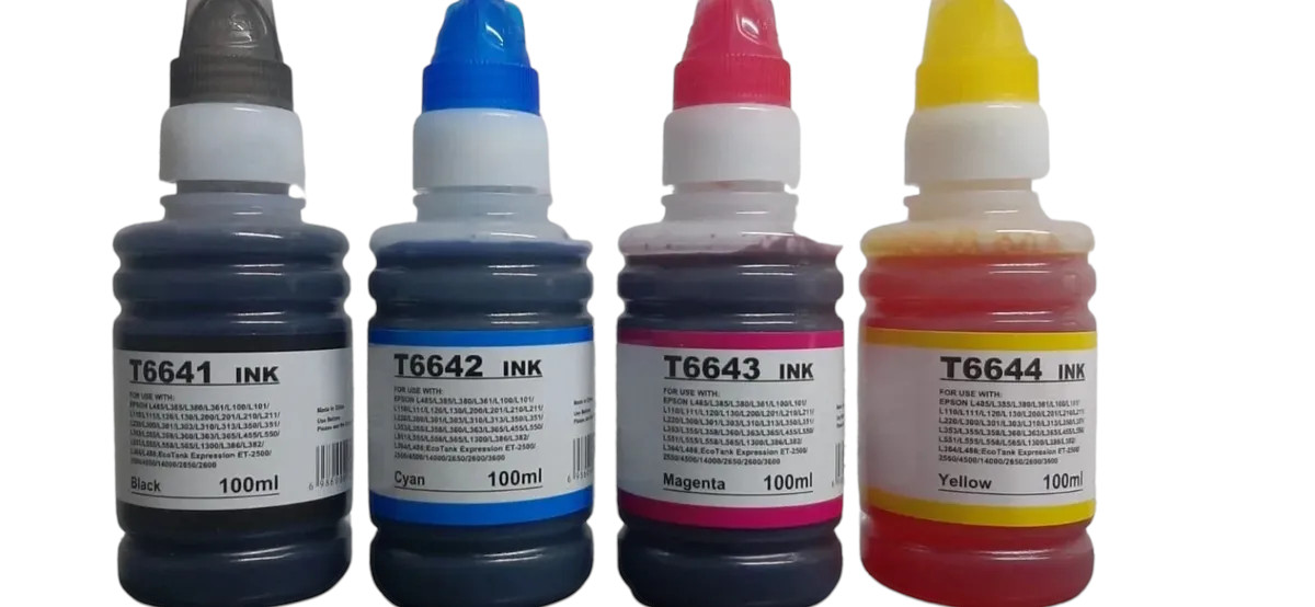 Botella de Tinta T664 Serie Negra, Cyan, Magenta y Amarilla - Imagen 2